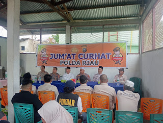 Polsek Rumbai Gelar Jumat Curhat di Muara Fajar Timur